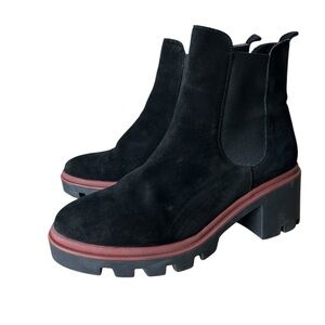 Antonio de Faria NWOT black suede leather Chelsea Boots size 9.5